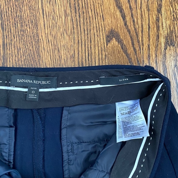 NWOT Banana Republic Sloan Pant - Navy Blue - Sz 0P* - Picture 11 of 12